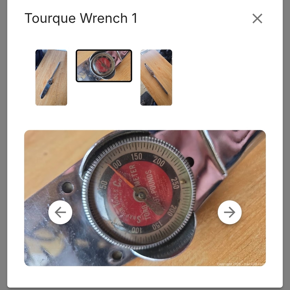 Antique Snap On Tools Torque Wrench